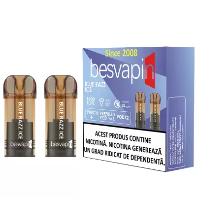 Cartus Besvapin 2x800 pufuri Blue Razz Ice 20 mg.